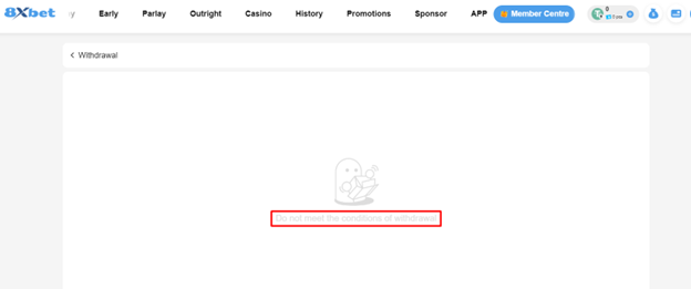 Các điều kiện cần thiết để rút tiền thành công tại 8xbet